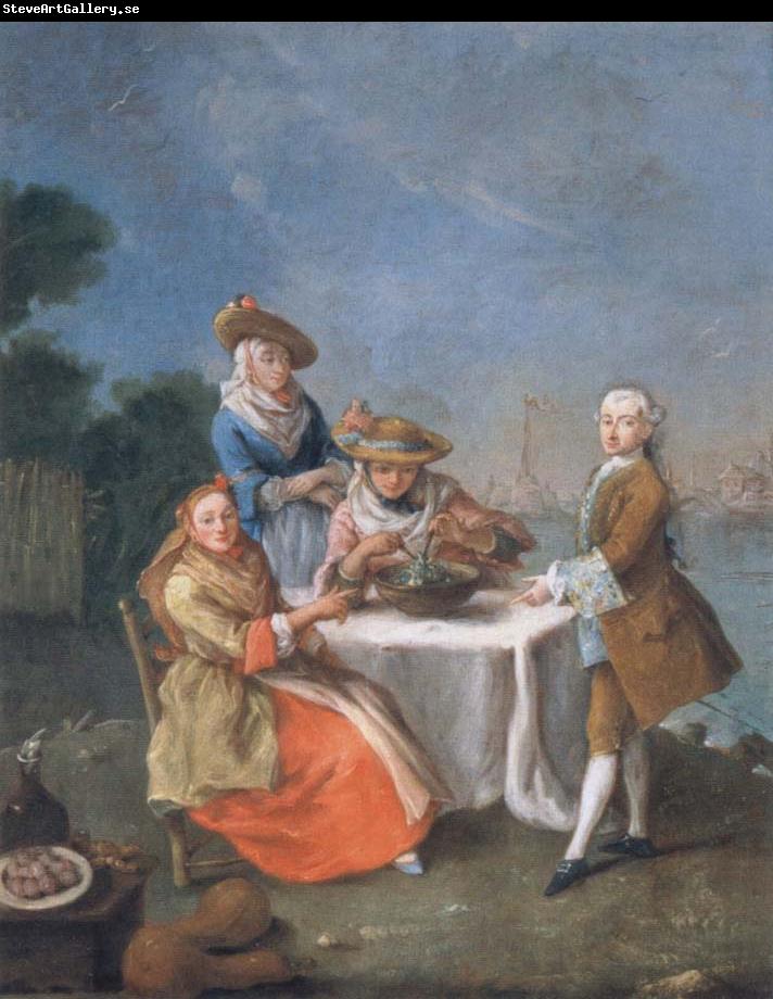 Pietro Longhi In the Gemusegarten at the Flussmundung